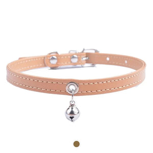 Collier Chat en cuir avec Clochette - Vraiment-chat