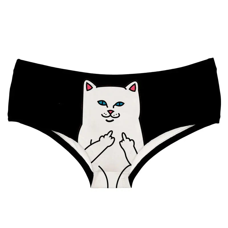 Culotte Chat qui fait un doigt - Vraiment-chat