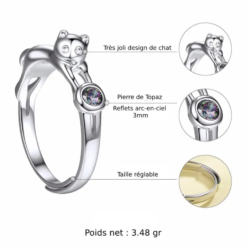 Bague Petit Chat (Argent) - Vraiment-chat