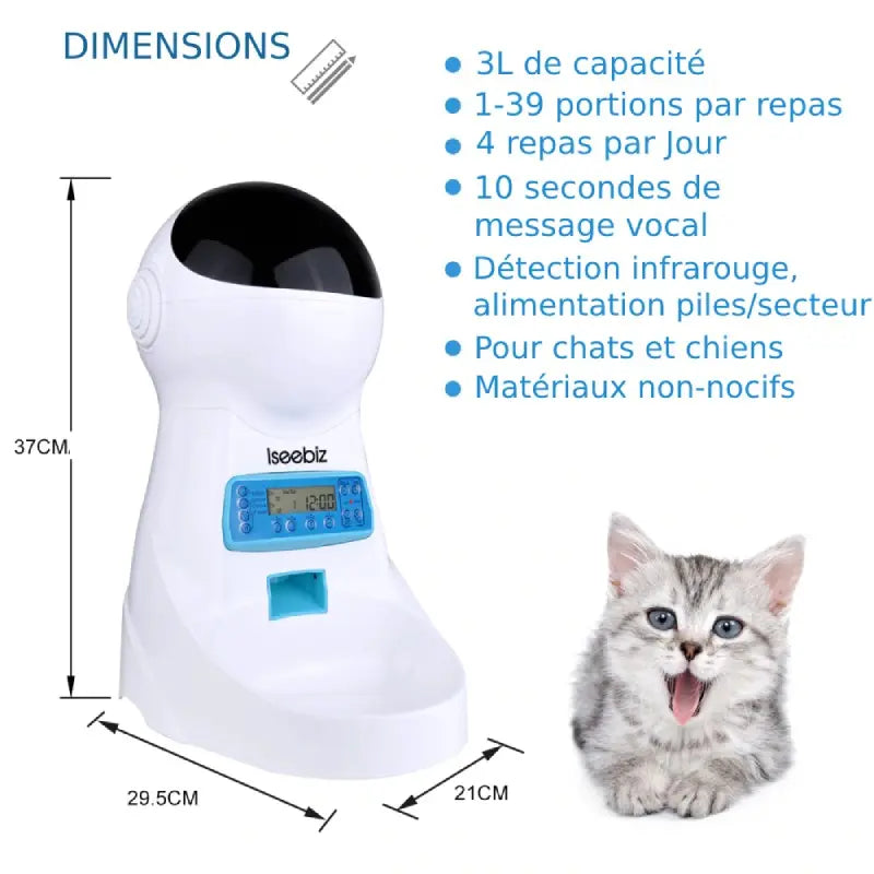Distributeur Automatique de Croquettes LCD - Vraiment-chat