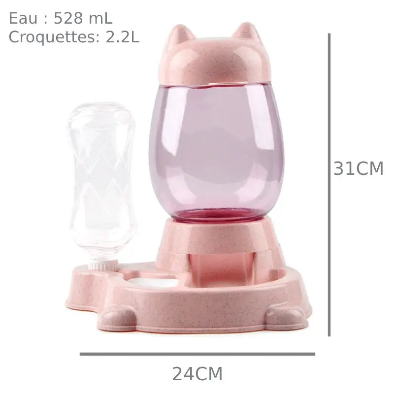 Distributeur Croquette-et-Eau pour Chat - Vraiment-chat