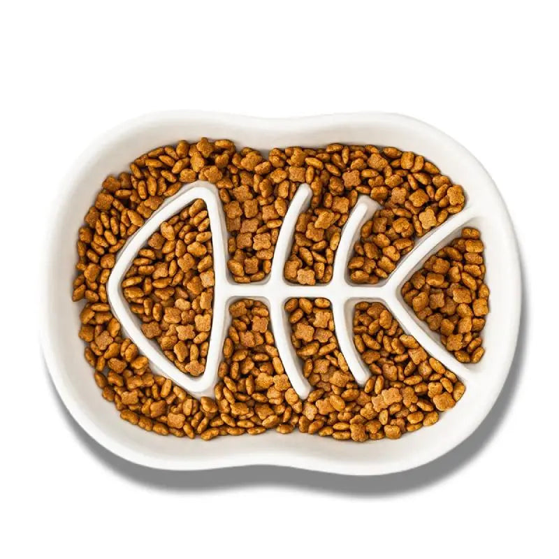 Gamelle Anti Glouton Chat en Céramique - Vraiment-chat