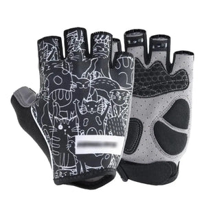 Gant de cycliste Chat Rembourré demi-doigt Vraiment-chat