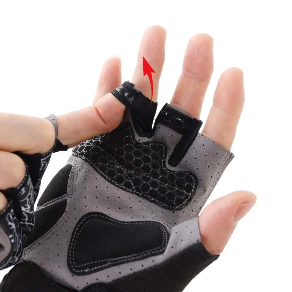 Gant de cycliste Chat Rembourré demi-doigt Vraiment-chat