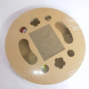 Griffoir pour Chat Rond avec Jeux - Vraiment-chat