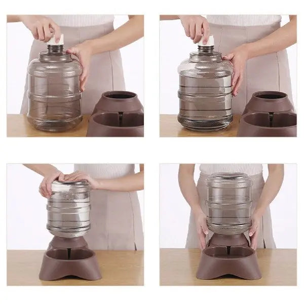 Gros Distributeur à Eau Brun - Vraiment-chat