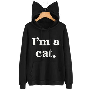 Sweat Chat Fille I'm a Cat Vraiment-chat