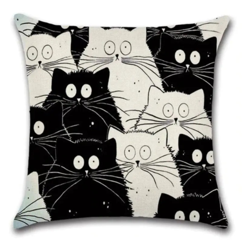 Housse de coussin avec Chat Touffu - Vraiment-chat