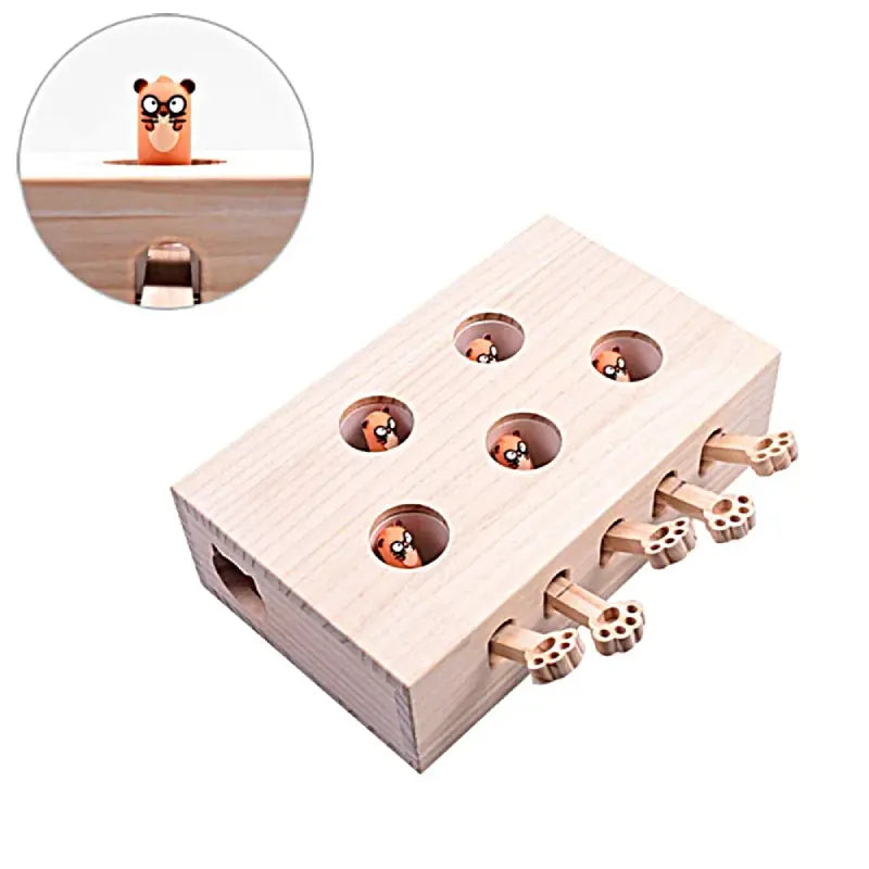 Jeu de Taupe en Bois - Vraiment-chat