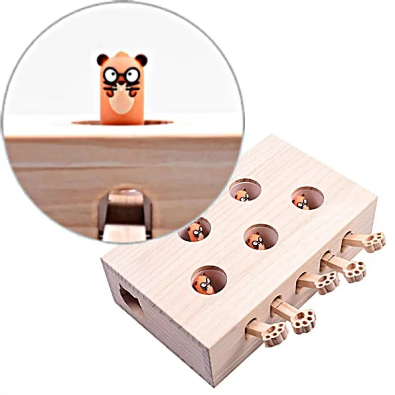 Jeu de Taupe en Bois - Vraiment-chat