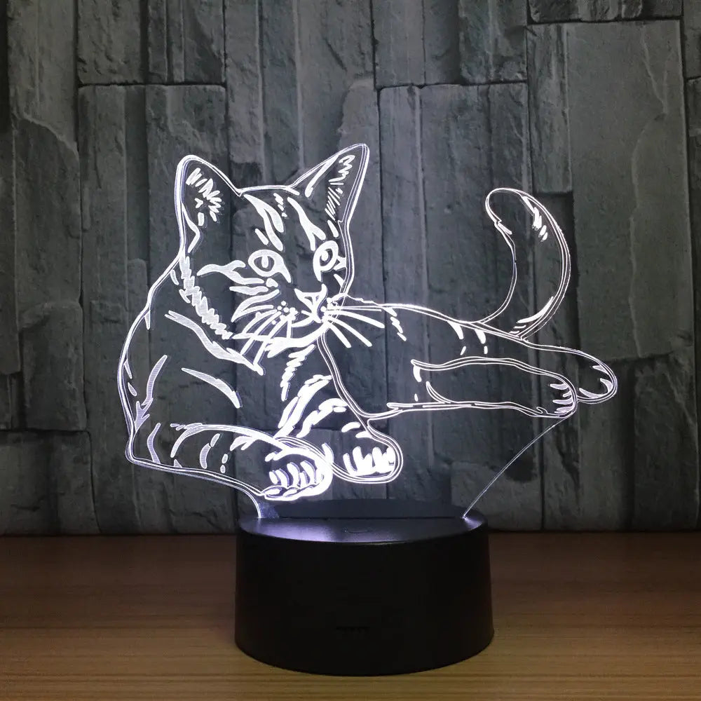 Lampe LED 3D Chat - Vraiment-chat