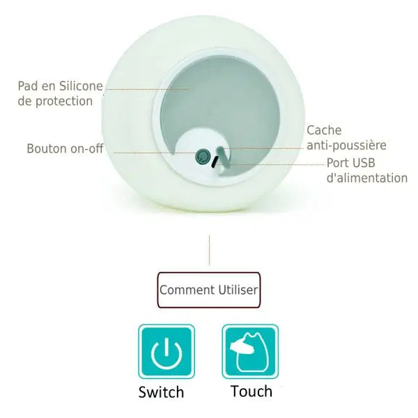 Objet Chat <br/>Lampe de Chevet LED - Vraiment-chat