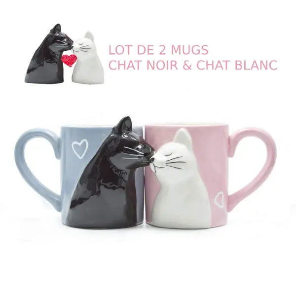 Mug pour Chats Amoureux (x2) - Vraiment-chat