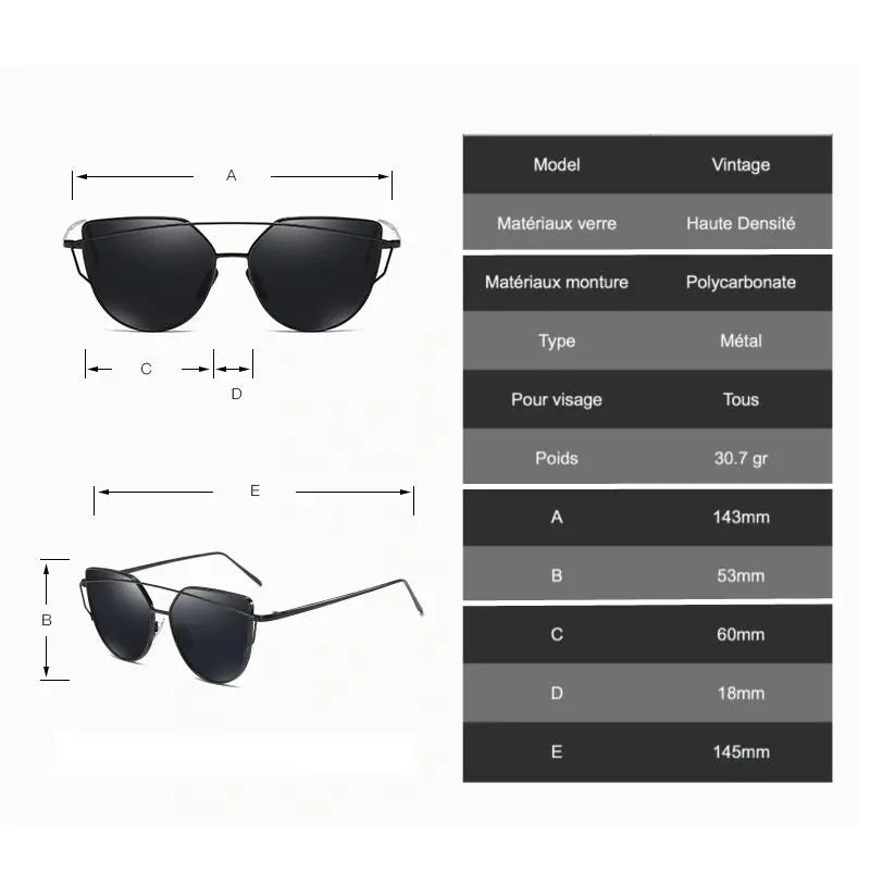 Lunettes de Soleil Yeux de Chat Vintage - Vraiment-chat