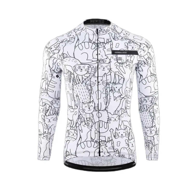 Maillot de vélo Chat manches longues Vraiment-chat