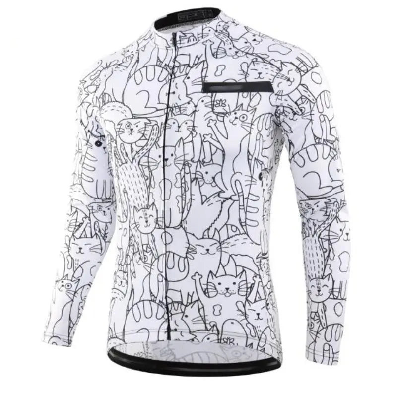 Maillot de vélo Chat manches longues Vraiment-chat