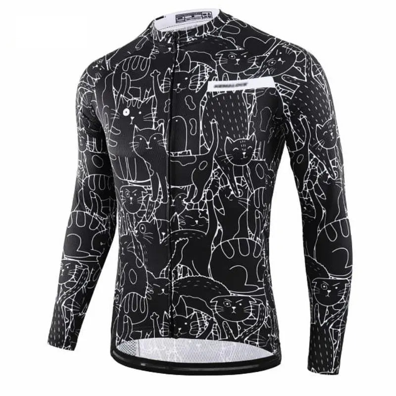 Maillot de vélo Chat manches longues Vraiment-chat
