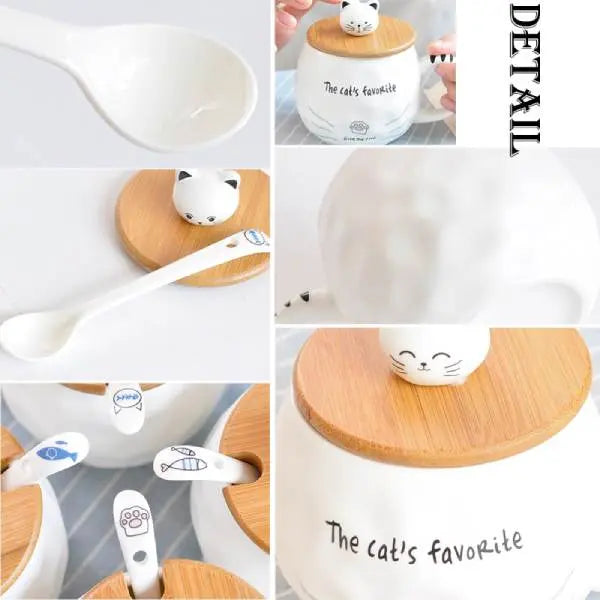 Mug Chat Blanc avec son Couvercle - Vraiment-chat