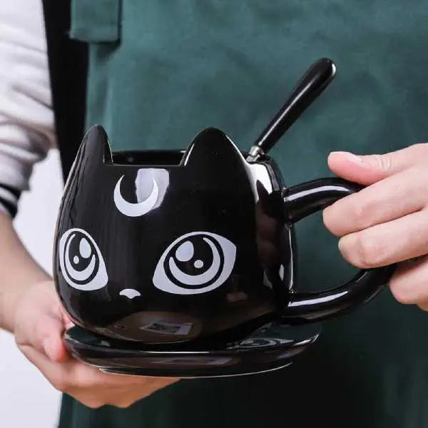 Mug Chat Noir et sa Lune - Vraiment-chat