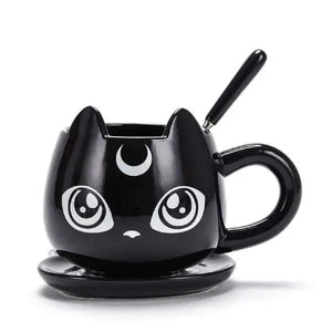 Mug Chat Noir et sa Lune - Vraiment-chat