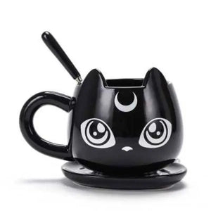 Mug Chat Noir et sa Lune - Vraiment-chat