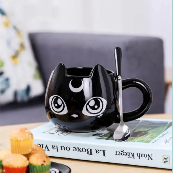 Mug Chat Noir et sa Lune - Vraiment-chat