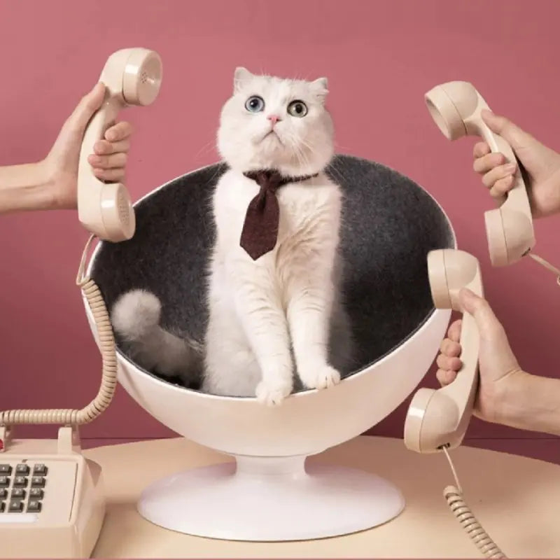 Panier pour chat en Fauteuil Rétro Pivotant - Vraiment-chat