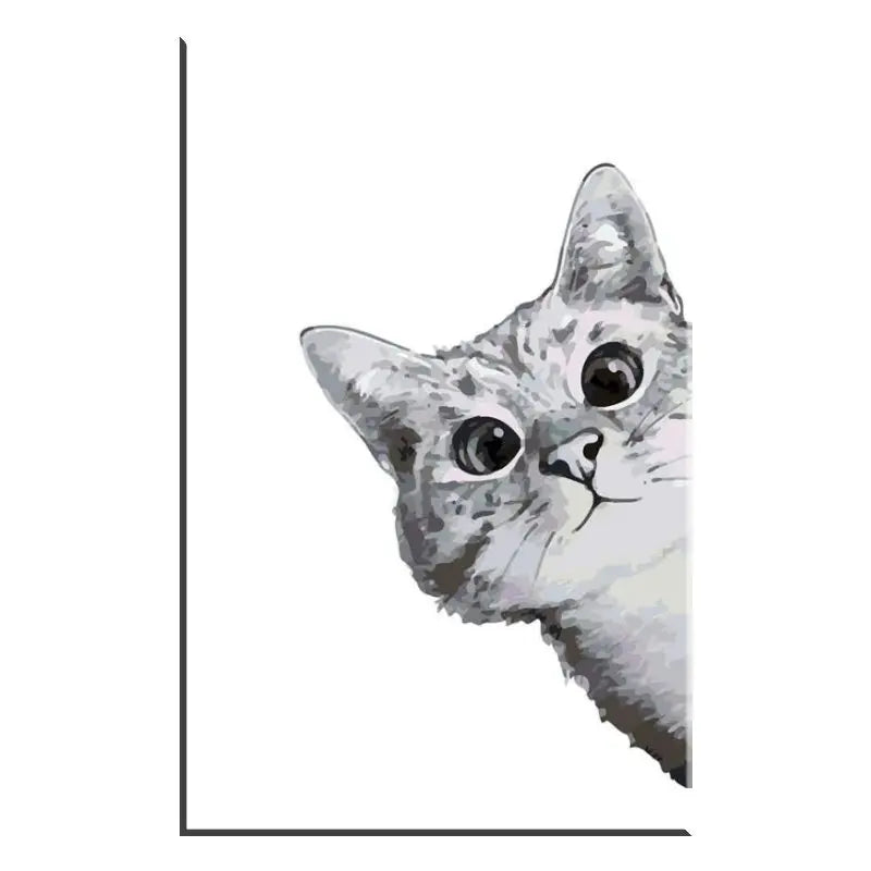 Peinture par Numéro Chat curieux - Vraiment-chat