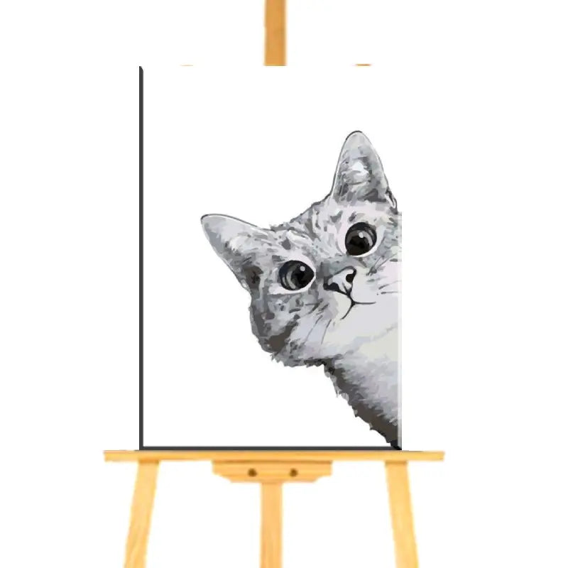 Peinture par Numéro Chat curieux - Vraiment-chat
