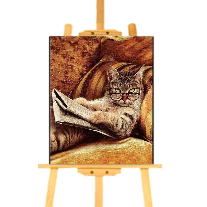 Peinture par Numéro Chat et Journal - Vraiment-chat