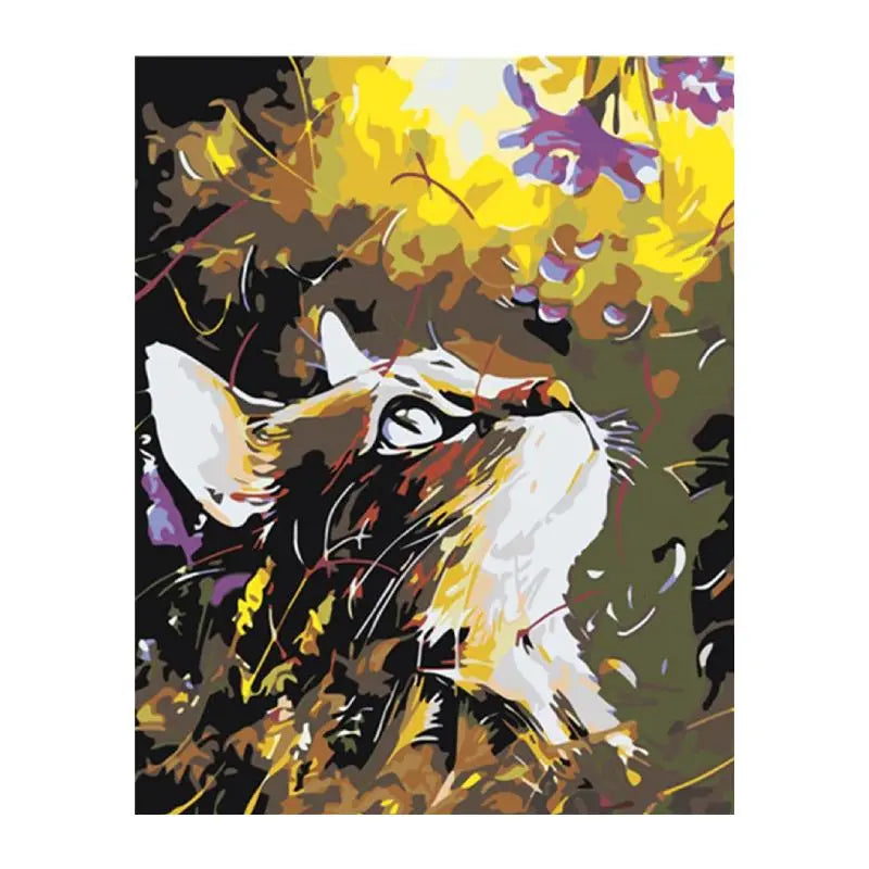 Peinture par Numéro Chat et Fleur - Vraiment-chat