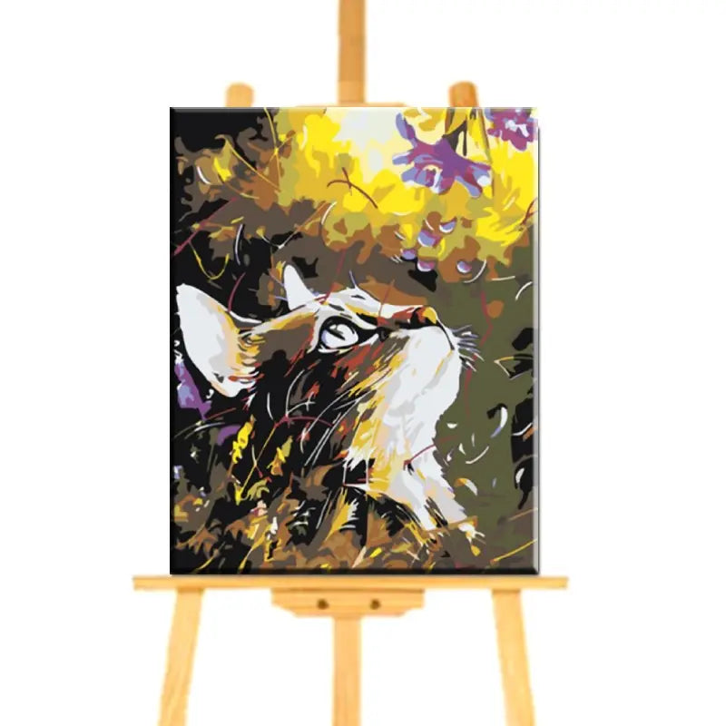 Peinture par Numéro Chat et Fleur - Vraiment-chat