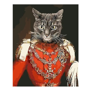 Peinture par Numéro de Chat Militaire - Vraiment-chat