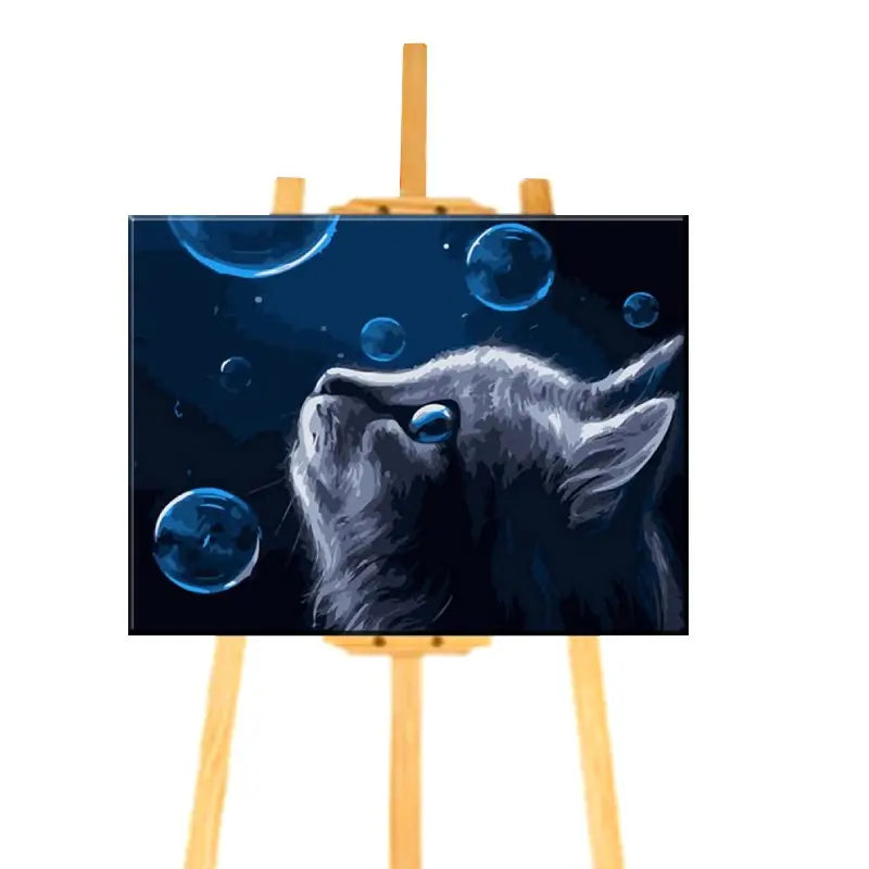 Peinture par Numéro Chat et Bulles - Vraiment-chat
