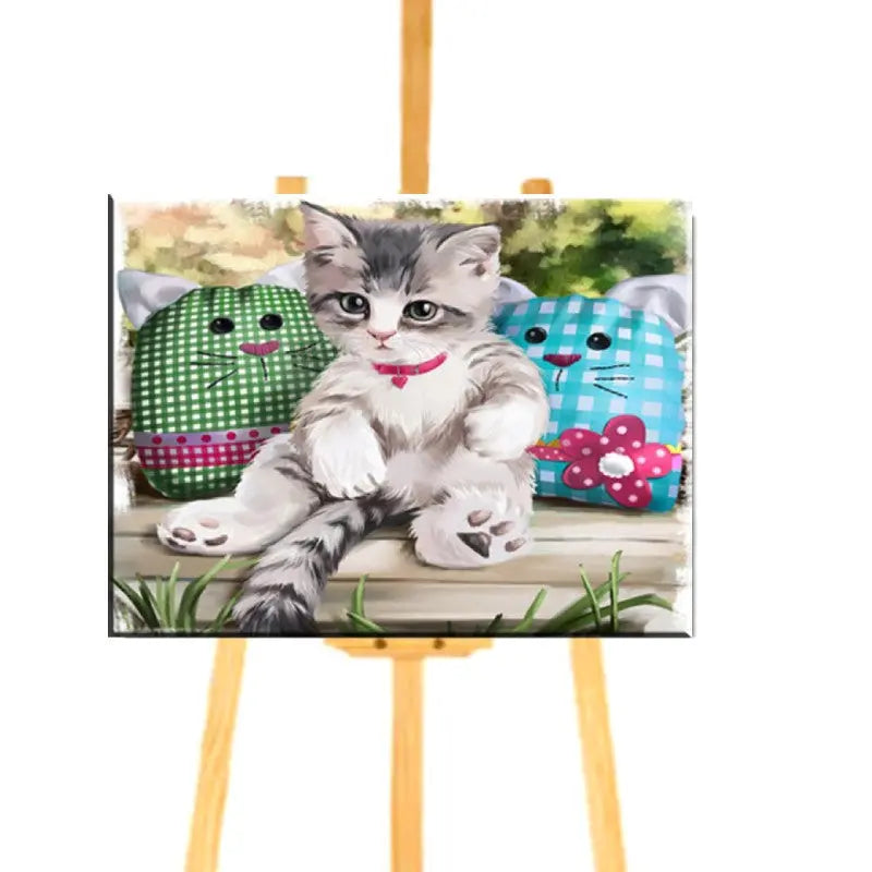 Peinture par Numéro de Chaton Assis - Vraiment-chat