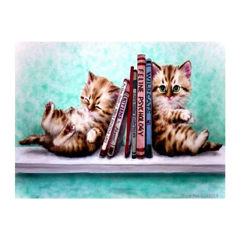 Peinture par Numéro Chatons et Livres - Vraiment-chat