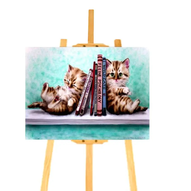 Peinture par Numéro Chatons et Livres - Vraiment-chat