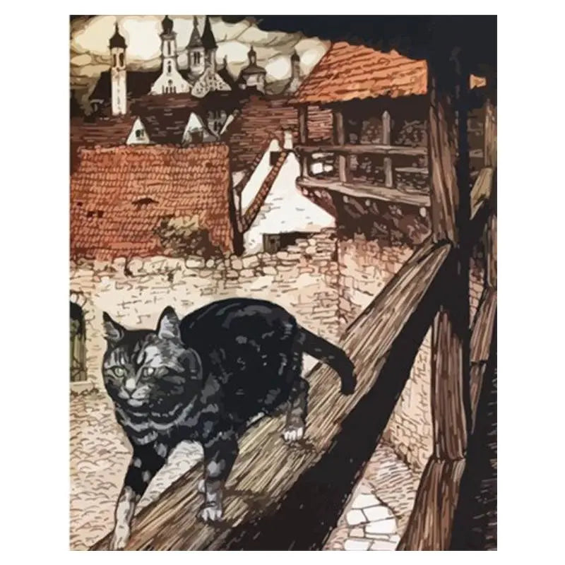 Peinture par Numéro de Chat qui Marche - Vraiment-chat