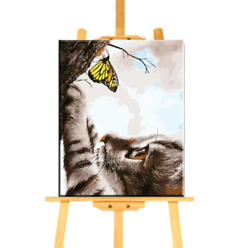 Peinture par Numéro Chaton et Papillon - Vraiment-chat