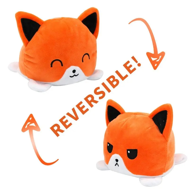 Peluche Réversible Chat Orange - Vraiment-chat