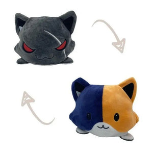 Peluche Chat Réversible aux Yeux Rouges Vraiment-chat