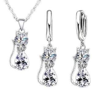 Pendentif et Boucles d'Oreilles Chat Vraiment-chat