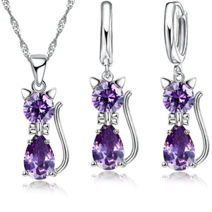 Pendentif et Boucles d'Oreilles Chat Vraiment-chat