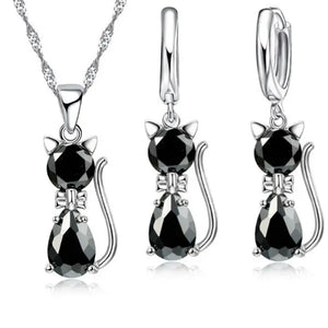 Pendentif et Boucles d'Oreilles Chat Vraiment-chat