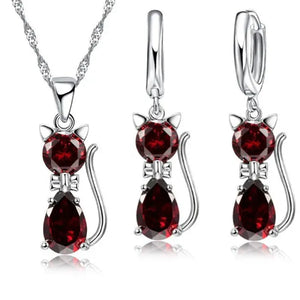 Pendentif et Boucles d'Oreilles Chat Vraiment-chat