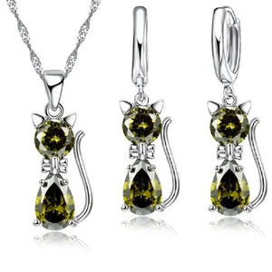 Pendentif et Boucles d'Oreilles Chat Vraiment-chat