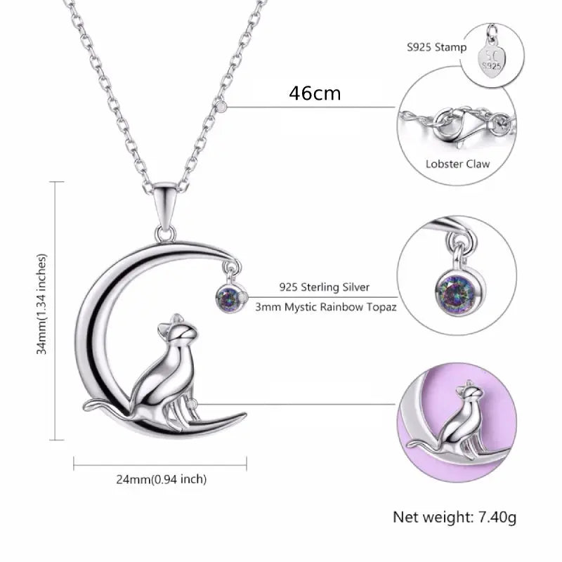 Pendentif Chat Argent - Vraiment-chat