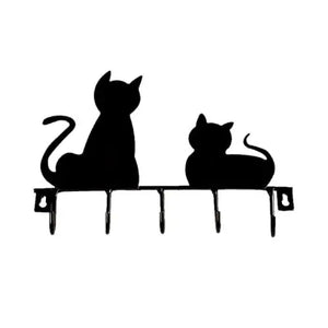 Porte clés Chat Mural Silhouette de Chats - Vraiment-chat