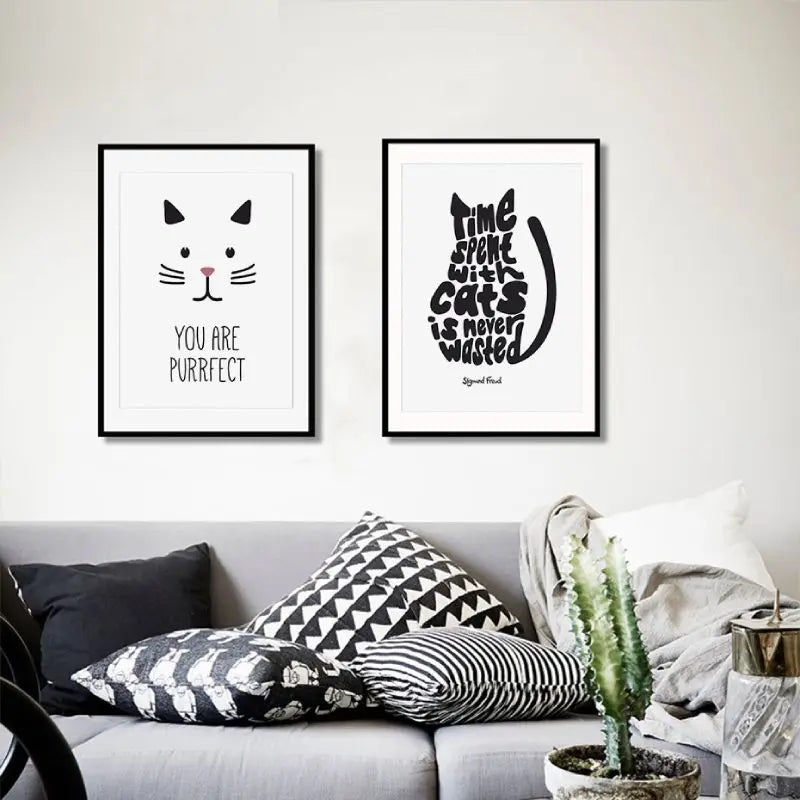 Poster chat noir Sigmond Freud - Vraiment-chat