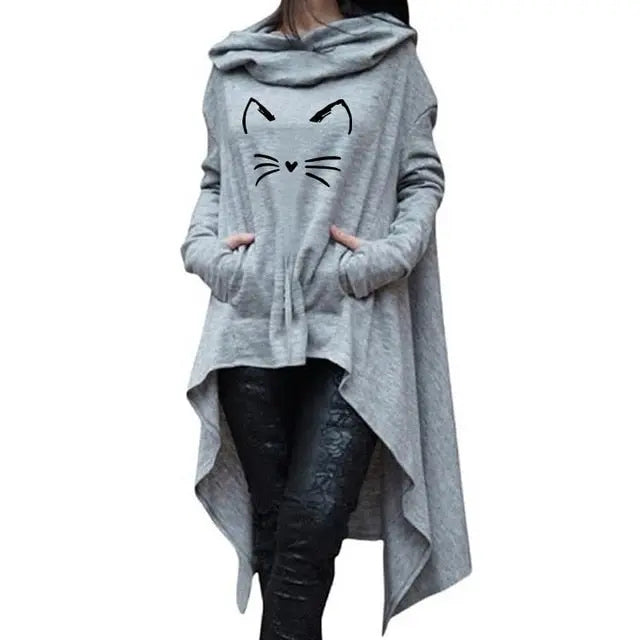 Sweat-shirt Chat Femme Long - Vraiment-chat